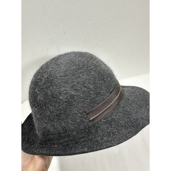 Vintage Bowler Derby Style Hat Gray Fur Felt Hat Gorgeous Luxurious‎ AQS main image 9